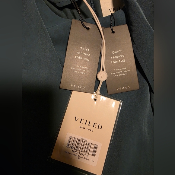 Jamila Sleeveless Maxi Dress & Open Abaya (Two Piece) - Teal - Picture 3 of 3